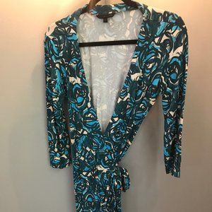 Floral Long Sleeved Wrap Dress